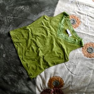 lace v-neck tank top